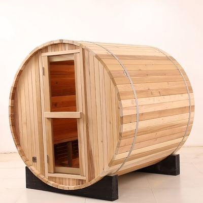 Festes Holz im Freien roter Cedar Dry Steam Barrel Sauna mit Ofen 6KW