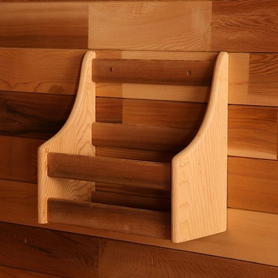 Rustikaler Cedar Steam Sauna Rounded Square im Freien mit Bitumen-Schindel-Deckung
