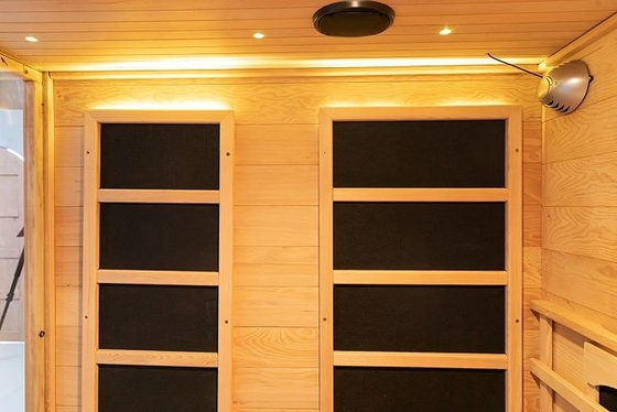 2-In-1 kombinierte die Infrarotinnenhölzerne Personen-Dampf-Sauna des ausgangs3