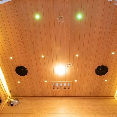 2-In-1 kombinierte die Infrarotinnenhölzerne Personen-Dampf-Sauna des ausgangs3