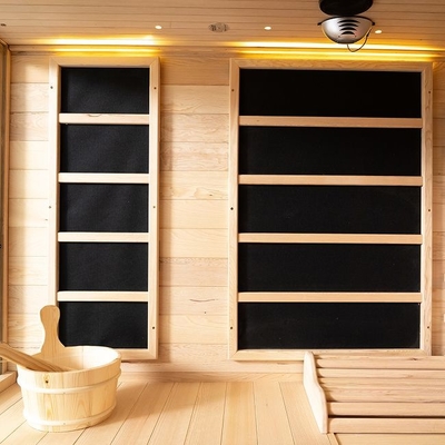 Feste hölzerne Person der Schierlings-Innenkombinations-Infrarotdampf-Sauna-4