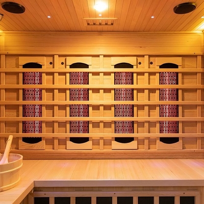 Feste hölzerne Person der Schierlings-Innenkombinations-Infrarotdampf-Sauna-4