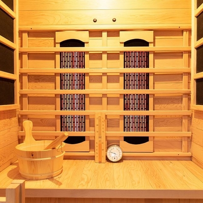 Hölzerne kleine Innenperson der Infrarot-u. Dampf-Kombinations-Sauna-2