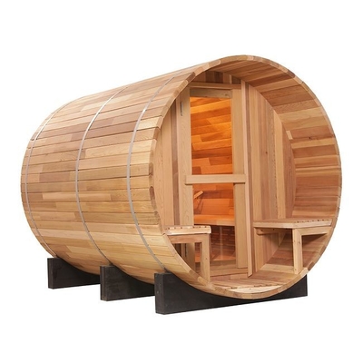 Kanadisches rotes Sauna-Unterstützungs-Soem-ODM Cedar Wood Traditional Steam Barrels im Freien
