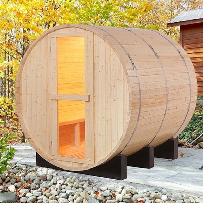 Schierlings-hölzernes Ausgangs-Commerical Tradtional Person der Dampf-Fass-Sauna-6 im Freien