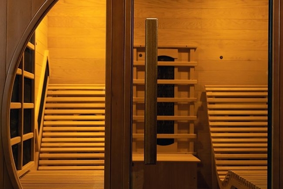 Vollspektraler Kohlenstoffbereich Ferninfrarot-Sauna Rote Zeder 0.C - 65.C Betriebstemperatur