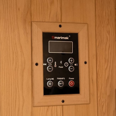 Transparente gehärtetes Glas Ferninfrarot Sauna mit LED-Beleuchtung und Vollspektrum-Kohlenstoff-Panel