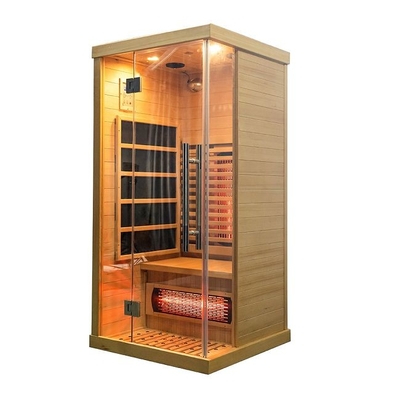 Festes hölzernes kanadische Personen-Hauptinfrarotsauna-hölzernes Luxuskleines des Schierlings-1