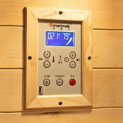 Festes hölzernes kanadische Personen-Hauptinfrarotsauna-hölzernes Luxuskleines des Schierlings-1