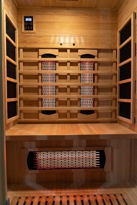 Hölzerne Innen-Infrarotsauna der Personen-1750W 2 niedriger EMF