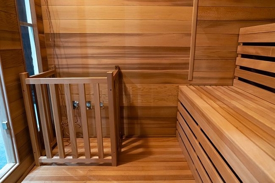 Herrlicher Schierling im Freien Cedar Wood 5 - 6 Personen dämpfen Sauna mit Dach