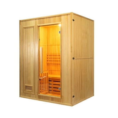 Kleine hölzerne Personen-Hauptsauna Traditonal-Dampf-2 mit elektrischem Ofen 3KW