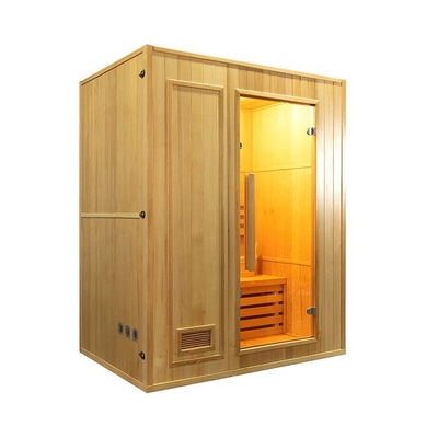 Kleine hölzerne Personen-Hauptsauna Traditonal-Dampf-2 mit elektrischem Ofen 3KW