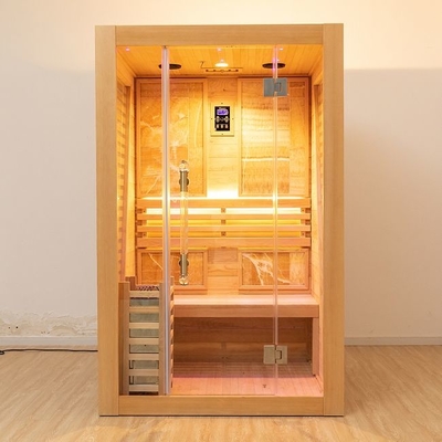 Personen-Sauna-Raum des Innen-Schierlings-3KW hölzerner traditioneller des Dampf-2 luxuriös
