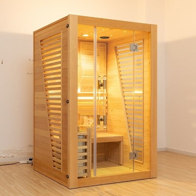 Personen-Sauna-Raum des Innen-Schierlings-3KW hölzerner traditioneller des Dampf-2 luxuriös