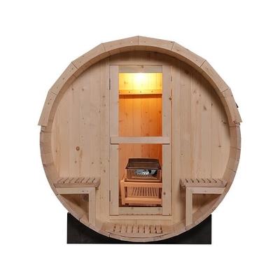 Großer festes Holz-traditioneller Dampf-Fass-Sauna im Freien mit Ofen 6KW