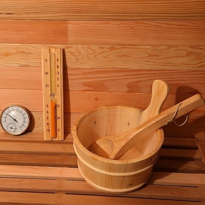 Großer festes Holz-traditioneller Dampf-Fass-Sauna im Freien mit Ofen 6KW