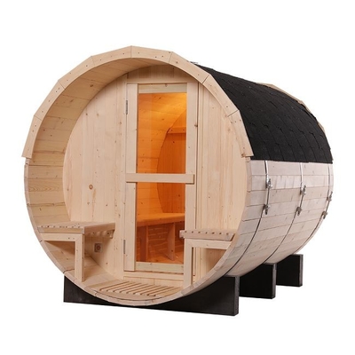 Großer festes Holz-traditioneller Dampf-Fass-Sauna im Freien mit Ofen 6KW