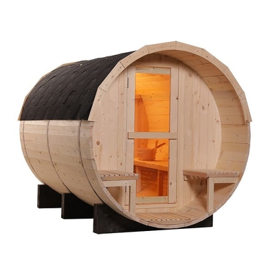 Großer festes Holz-traditioneller Dampf-Fass-Sauna im Freien mit Ofen 6KW