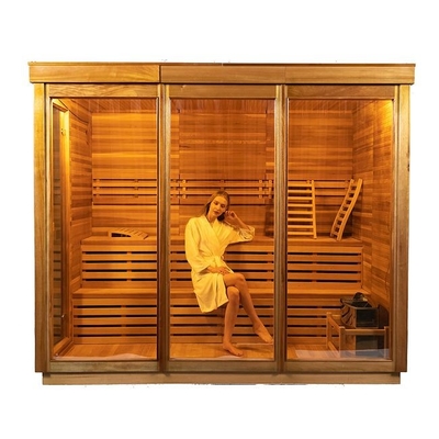 Hölzerne trockene Sauna Soems u. ODM im Freien mit elektrischem Ofen 9KW