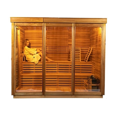 Hölzerne trockene Sauna Soems u. ODM im Freien mit elektrischem Ofen 9KW