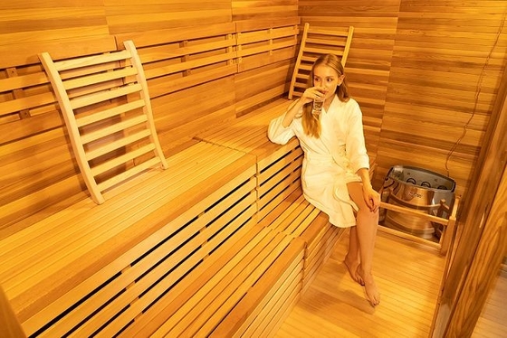 Hölzerne trockene Sauna Soems u. ODM im Freien mit elektrischem Ofen 9KW
