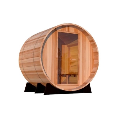 Kanadische rote ausgeglichene Glastür 180x240cm Cedar Wood Barrel Sauna Withs 8mm
