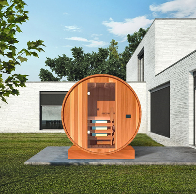 Kanadische rote ausgeglichene Glastür 180x240cm Cedar Wood Barrel Sauna Withs 8mm