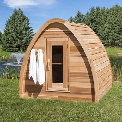 Trockene Sauna Mini Red Cedar Solid Woods im Freien für Person 2 - 4