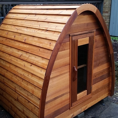 Trockene Sauna Mini Red Cedar Solid Woods im Freien für Person 2 - 4