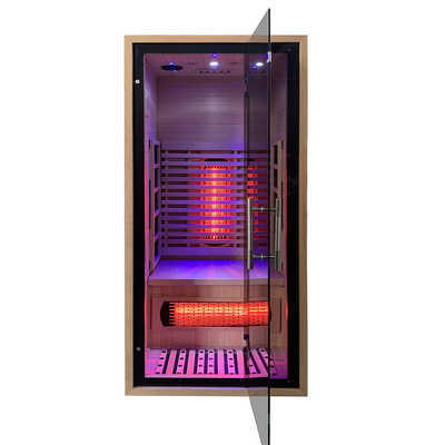 1 Personen-Größe niedrige EMF-Infrarotsauna mit 8mm ausgeglichener Glastür