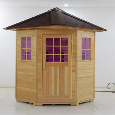 Kanadischer Schierling/rote Cedar Material Low EMF-Infrarotsauna 100 - Kapazität 178kg