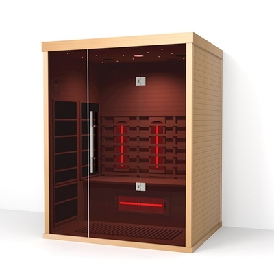 Hölzerne Farbeniedrige EMF-Infrarotsauna 1500*1200*1900mm mit Leselampe