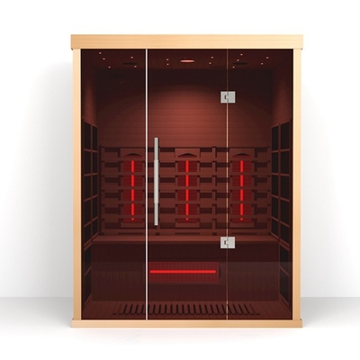 Hölzerne Farbeniedrige EMF-Infrarotsauna 1500*1200*1900mm mit Leselampe