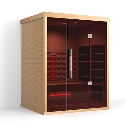 Hölzerne Farbeniedrige EMF-Infrarotsauna 1500*1200*1900mm mit Leselampe