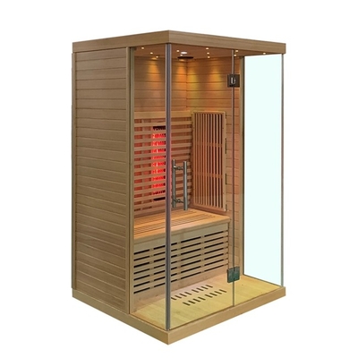 Vollspektrum- und Carbon-Panel-Hemlock-Ferninfrarot-Saunaraum für 2 Personen