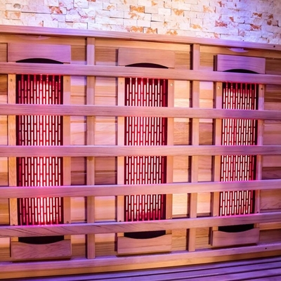 4 Personen-hölzerner Sauna-Raum-Luxusschierling roter Cedar Wood Indoor Infrared Sauna