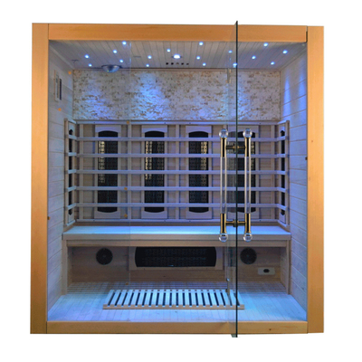 4 Personen-hölzerner Sauna-Raum-Luxusschierling roter Cedar Wood Indoor Infrared Sauna
