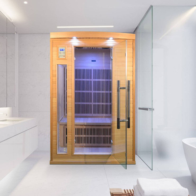 Familien-feste hölzerne Kohlenstoff-Innenplatte Heater Far Infrared Sauna Room für Person 2