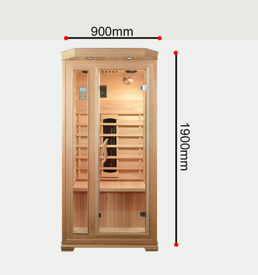 Rechteckiger Hemlock-Saunaraum für zu Hause, 8 mm gehärtetes Glas, 1 Jahr Garantie