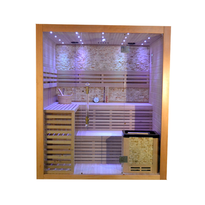 Premium-Dampfsauna für 4 bis 6 Personen mit niedrigem EMF und Bluetooth-Audio