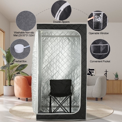 110-120V AC 60Hz tragbare Dampfsauna mit transparenten Fenstern und wasserdichtem Tuch