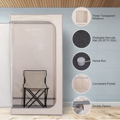 1 Person Portable Home Sauna Vollkörper Portable Stand-up Indoor Nasse Sauna