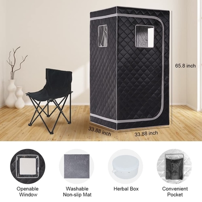 4L Groß für eine Person Portable Dampfsauna Spa mit Zeit-Temperatur-Fernbedienung