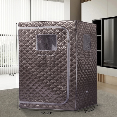 Graue Vollgröße Tragbare Dampfsauna Zuhause Spa Sauna mit 4L Wasserkapazität
