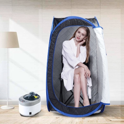 Wasserdichtes Tuch für eine Person Sauna Zelt Tragbare Dampfsauna mit 1500W Leistung