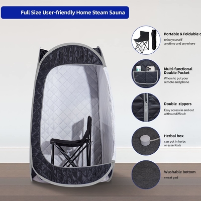 Vollkörper-Portable Dampfsauna-Zelt Vollgrößen-Haus-Spa-Portable Sauna