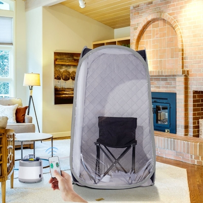 Eine Person Vollkörper Portable Sauna Vollgröße Home Spa Dampfsauna Zelt