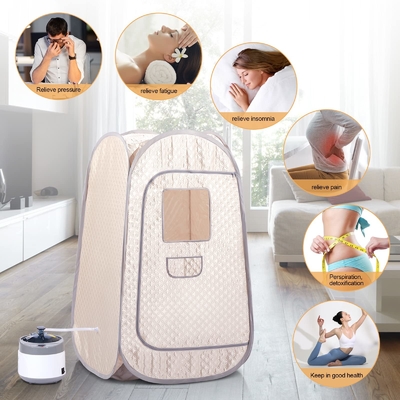 Zuhause Klappbare Stehende Portable Pop Up Sauna Vollkörper persönliches Sauna-Zelt