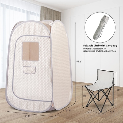 Zuhause Klappbare Stehende Portable Pop Up Sauna Vollkörper persönliches Sauna-Zelt